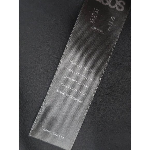 ASOS Black Semi Sheer Kimono Cardigan size 6 - Picture 6 of 9